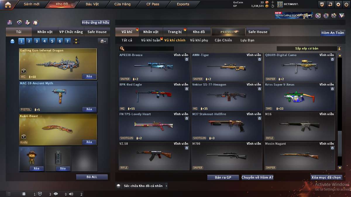 shop acc cf uy tin gia re